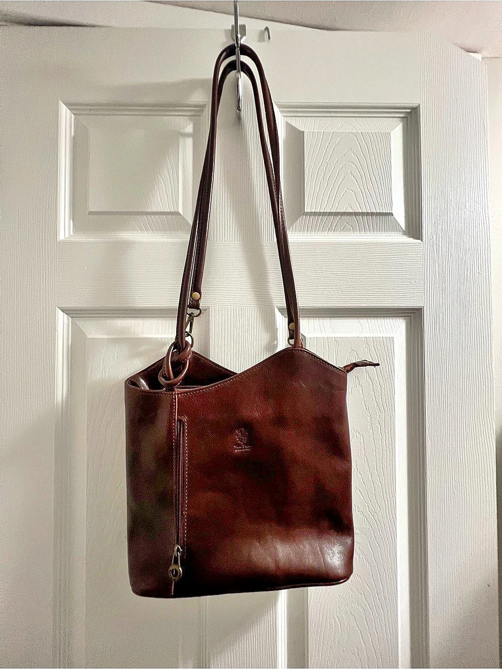 Made in Italy Genuine Leather Brown Leather Shoulder Bag